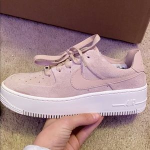 pink suede air force 1s